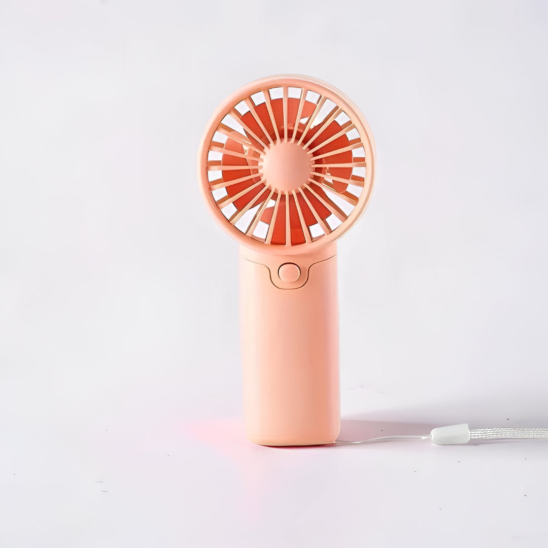 DecorsDeluxe ZenWave Traveler portable mini fan, handheld battery-powered travel cooling fan with compact design.