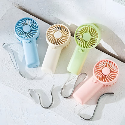 DecorsDeluxe ZenWave Traveler portable mini handheld fan with battery, compact design, perfect for travel and personal cooling.
