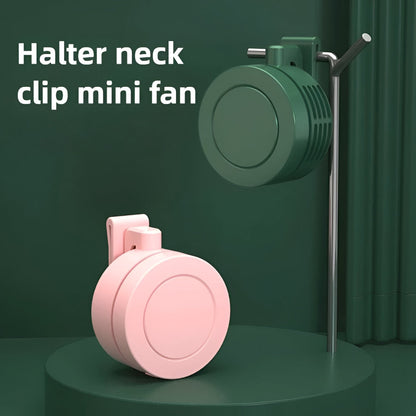 DecorsDeluxe portable mini clip-on neck fan with adjustable, foldable blades for personal cooling and hands-free wear.
