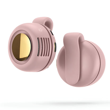 DecorsDeluxe wearable waist clip fan, portable hands-free cooling fan for outdoor activities, compact electronic accessories.