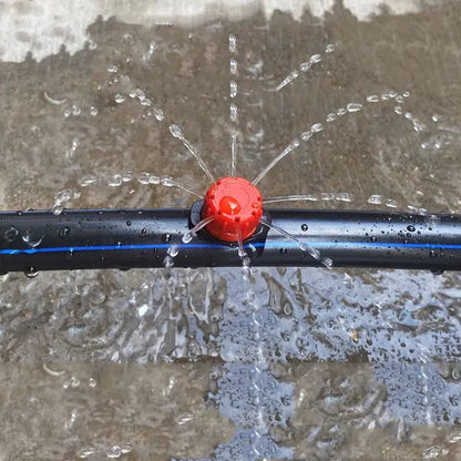 Set of 100 Mivoza drip irrigation drippers for precise, efficient watering of garden plants and outdoor irrigation systems.