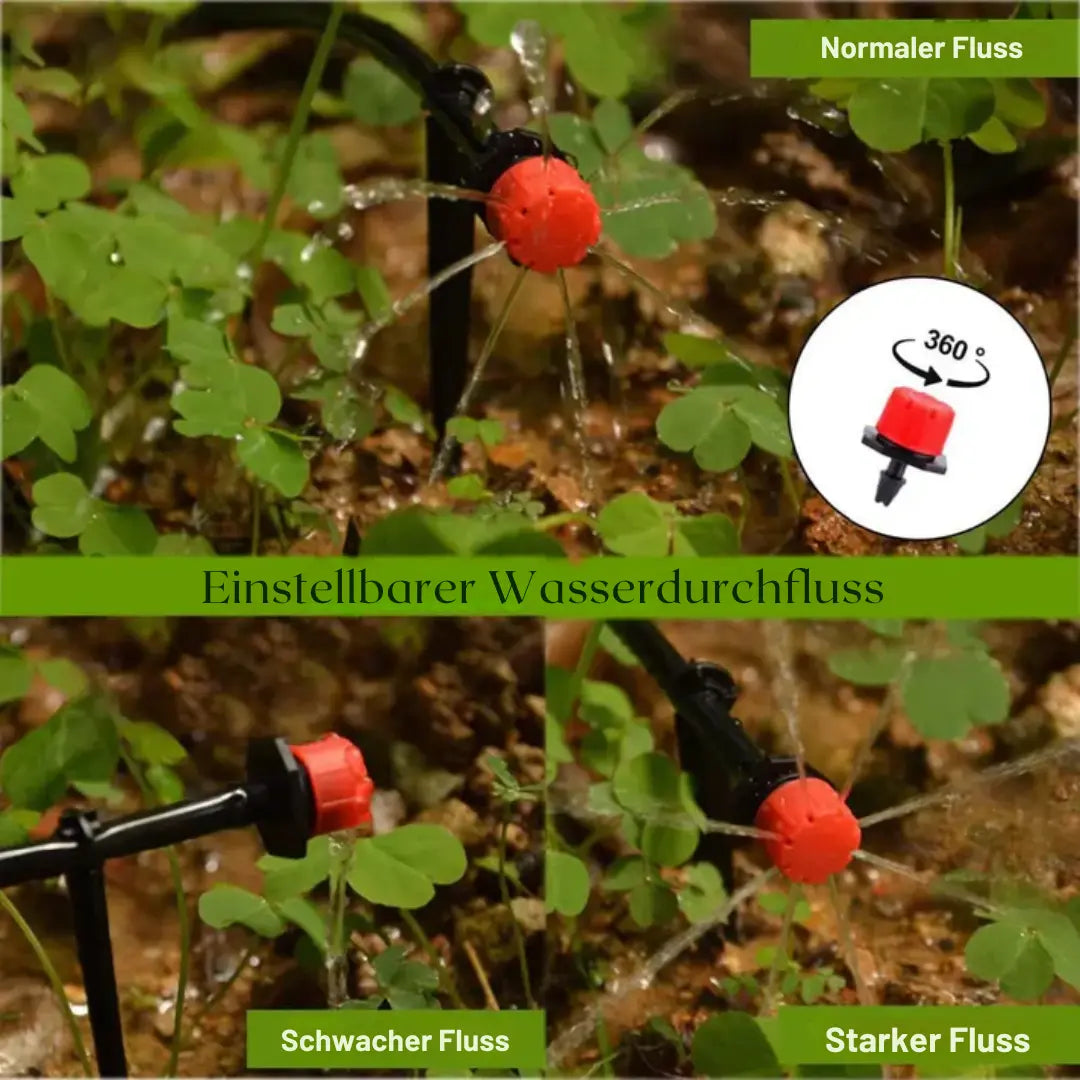 Pack of 100 Mivoza drip irrigation drippers for precise, efficient watering of garden plants and outdoor irrigation systems.