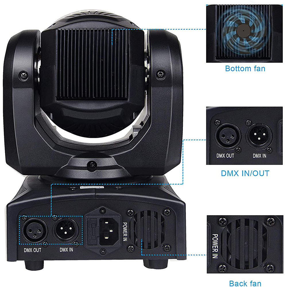 Belro moving head lights for men, stylish clothing with dynamic lighting features, shown in a modern fashion setting.