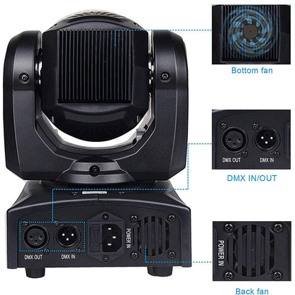 Belro moving head lights for men, stylish clothing with dynamic lighting features, shown in a modern fashion setting.