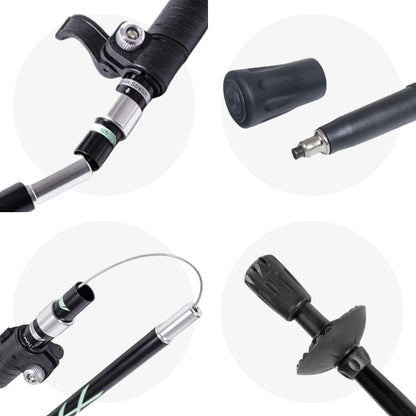 Belro premium automatic retractable hiking stick, adjustable outdoor trekking pole with ergonomic handle and durable design.