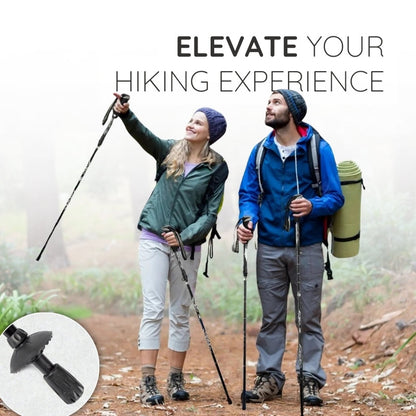 Belro premium automatic retractable hiking stick with adjustable length and ergonomic handle for outdoor hiking activities.