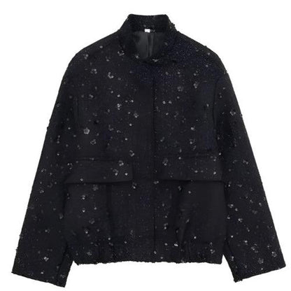 Belro aviator jacket with classic bomber style, featuring a zip front, ribbed cuffs, and a warm, durable fabric.