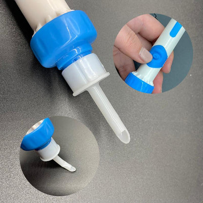 Belro ear cleaning vacuum device with ear tips, designed for safe and effective ear hygiene, in a sleek white and blue design.