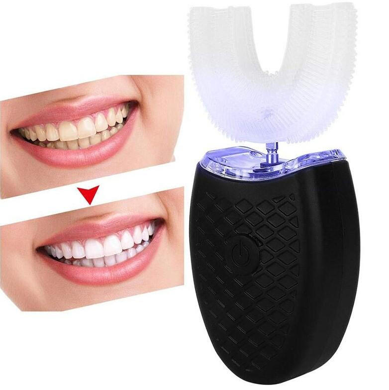 Belro U-shaped electric ultrasonic toothbrush with ergonomic handle and multiple cleaning modes, designed for effective oral care.