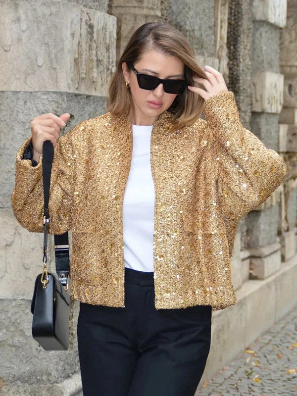 Belro aviator jacket with classic bomber style, featuring a faux leather exterior and cozy lining, suitable for casual wear.