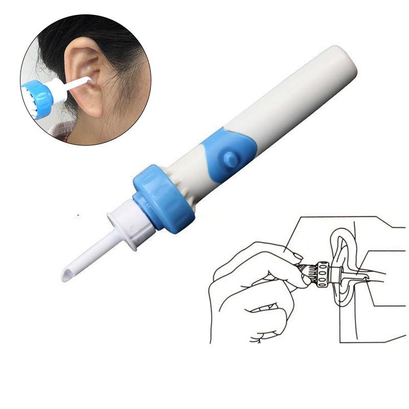Belro ear cleaning vacuum device in white with nozzle, designed for safe ear hygiene and earwax removal.