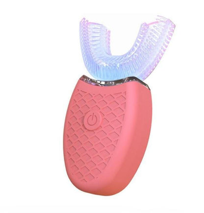 Belro U-Shaped Electric Ultrasonic Toothbrush displaying its sleek design and ultrasonic cleaning head for effective oral care.