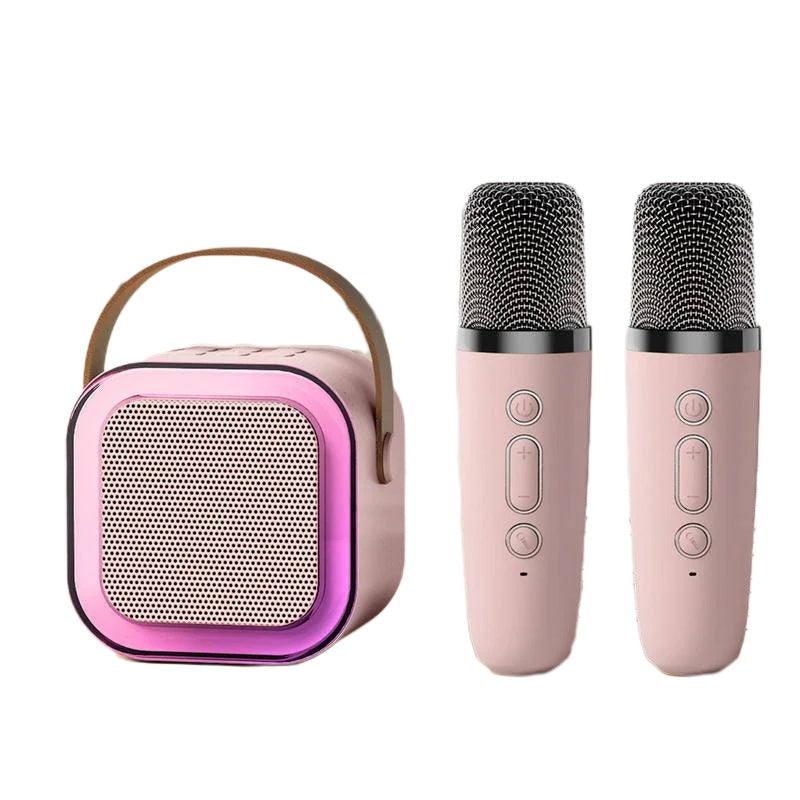 Belro mini karaoke machine with wireless microphone, portable toy for singing and entertainment, compact and user-friendly design