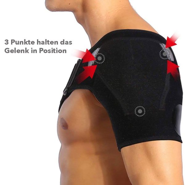 Belro shoulder support bandage, adjustable belt accessory for shoulder stabilization and pain relief.