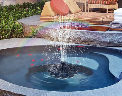 Flower-shaped water fountain for ponds and pools by Belro, showcasing a decorative garden water feature with blooming flower design.
