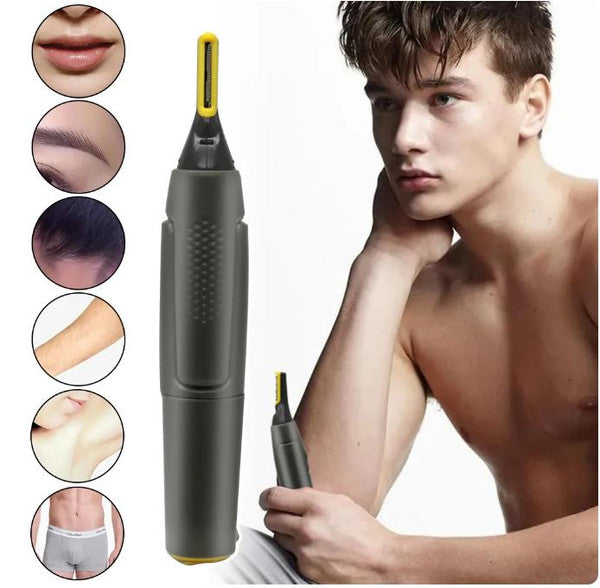 Close-up of the Belro Ultra Fine Precision Trimmer showing its sleek design and adjustable trimming head for detailed grooming.