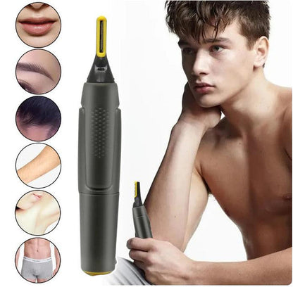 Close-up of the Belro Ultra Fine Precision Trimmer showing its sleek design and adjustable trimming head for detailed grooming.