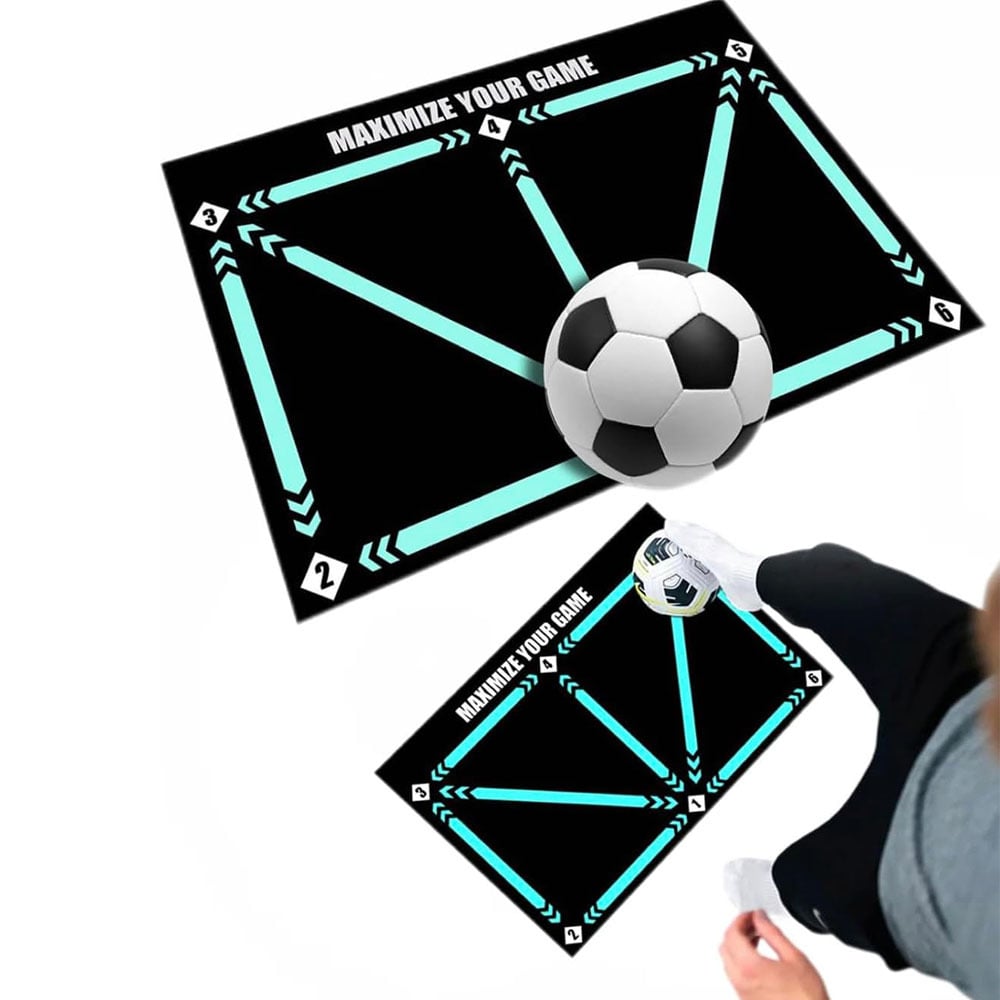 Belro soccer training mat for all skill levels, designed for sports and outdoor practice, with colorful markings on a durable surface.