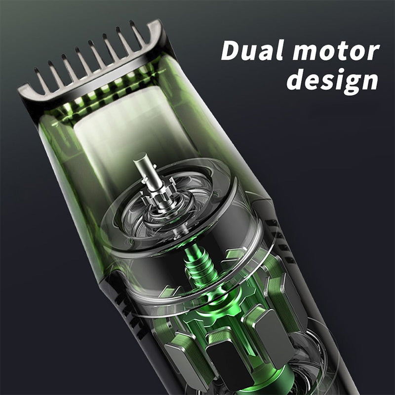 Belro waterproof vacuum beard trimmer accessory showing the compact, waterproof design and trimming attachments for precise grooming.