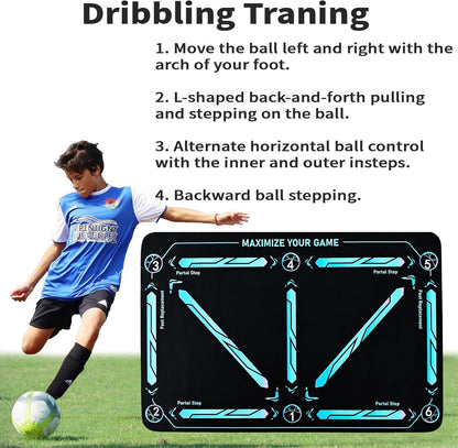 Belro soccer training mat for all skill levels, outdoor sports and fitness practice, durable and versatile for soccer training drills.