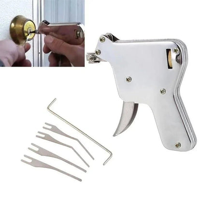 Belro lockpicking tool set with various picks and tension wrenches for door lock opening and locksmithing tasks.