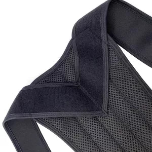 Belro adjustable posture corrector suspenders shown on a person, designed to improve posture and provide support.