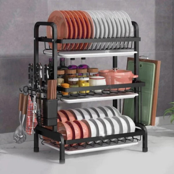 Belro multi-level dish rack with multiple tiers and drying space for kitchen and dining use in a home and garden setting.