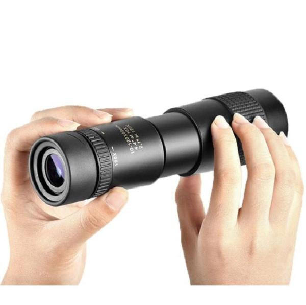 Belro high-definition waterproof monocular telescope showing detailed view through the compact, durable optical device.