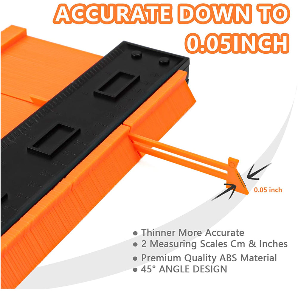 Belro contouring gauge measuring tool with adjustable arms for precise contouring and measuring in hardware projects.