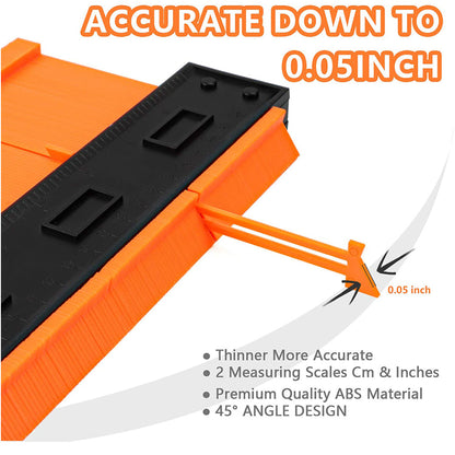 Belro contouring gauge measuring tool with adjustable arms for precise contouring and measuring in hardware projects.