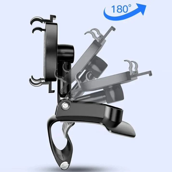 Belro multifunctional car phone holder mounted on a dashboard, adjustable electronic phone mount for hands-free use.