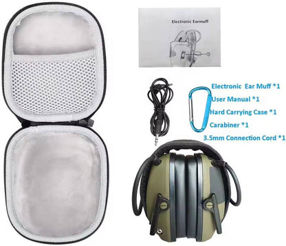 Belro noise cancelling ear muffs for shooting, outdoor hearing protection, black and padded for comfort