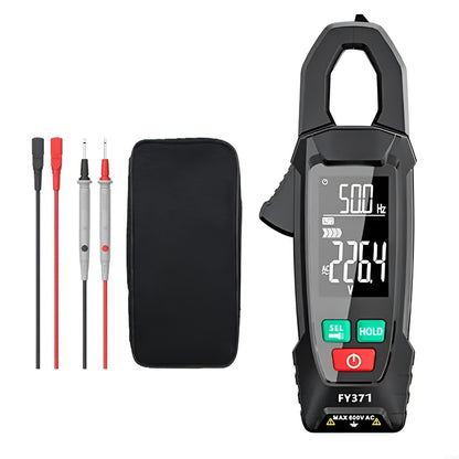 Belro AC/DC clamp electric meter showing digital display and clamp jaw for measuring electrical current in electronics applications