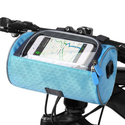 Belro bicycle bag with touchscreen pocket, durable bags and luggage for cycling accessories and gear, black color.