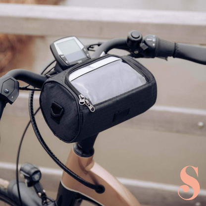 Belro bicycle bag with touchscreen pocket, durable bags and luggage designed for cycling storage and easy device access.