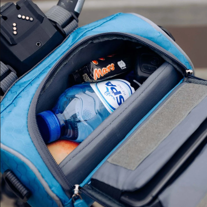 Belro bicycle bag with touchscreen compatible pocket and multiple compartments, designed for easy access and secure storage.