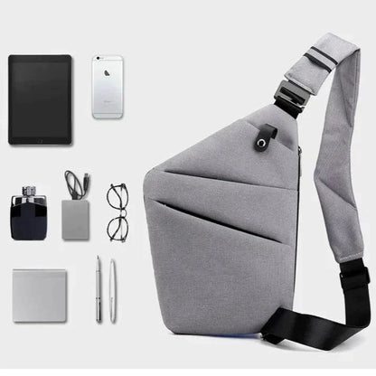 Belro anti-theft travel bag with secure zippers and padded straps, designed for safe and comfortable travel.