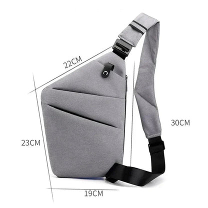 Belro anti-theft travel bag with multiple compartments and secure zippers, designed for safe and organized travel.