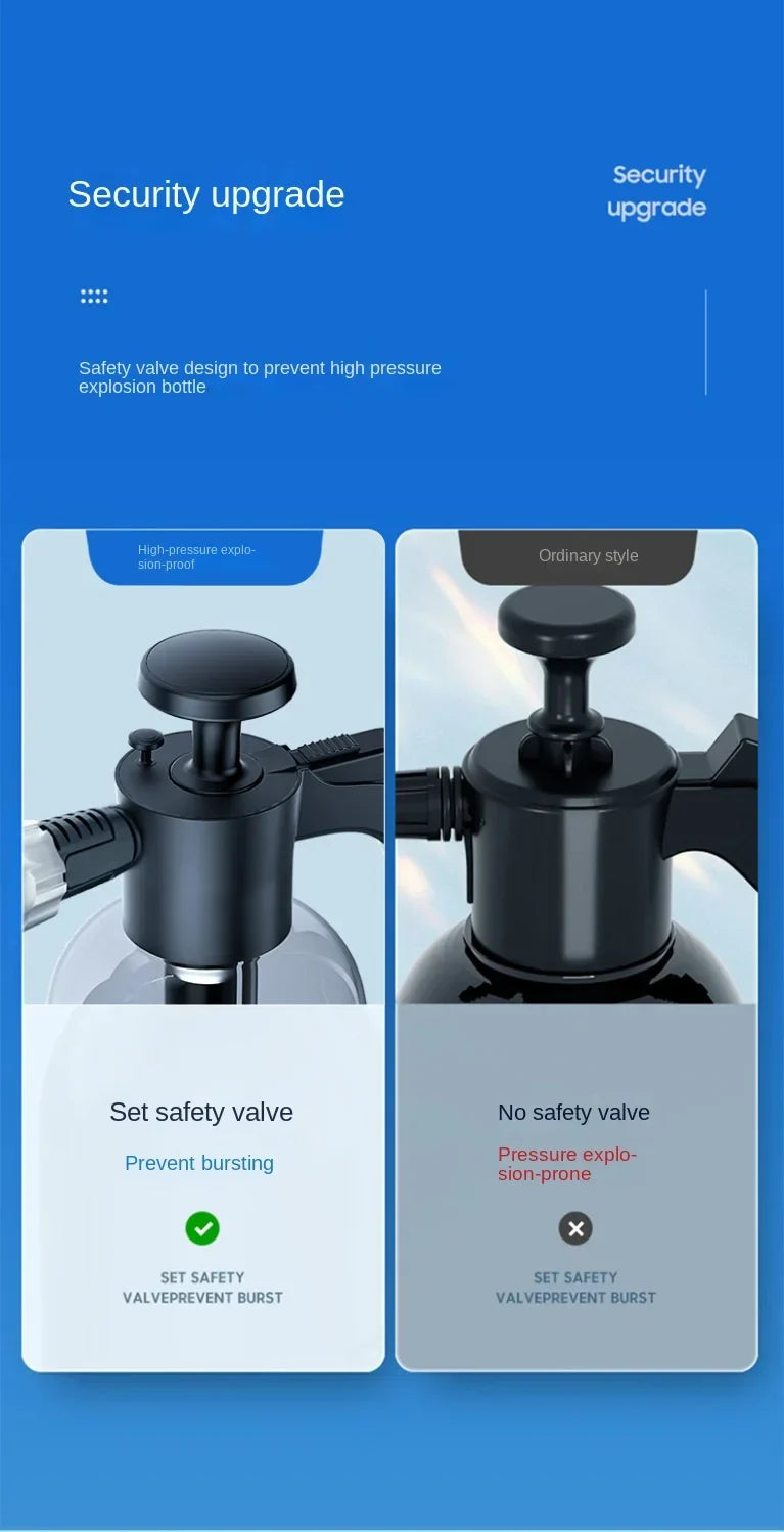 Belro high pressure car foam washer with nozzle and hose for effective vehicle cleaning, shown in use on a car exterior.