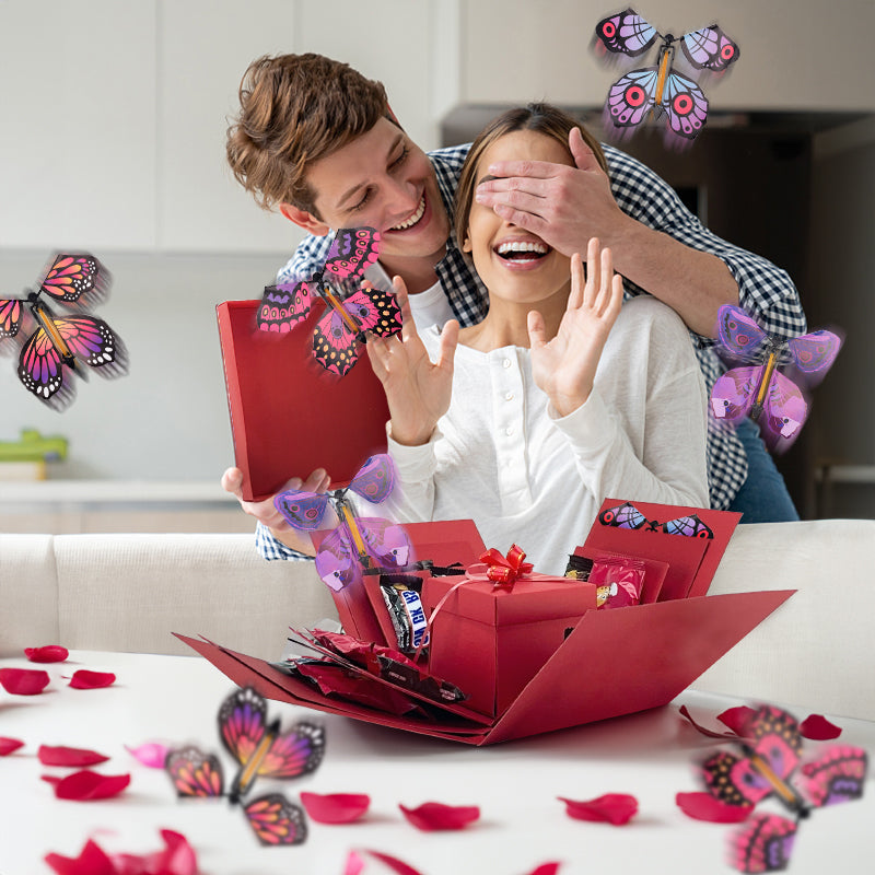 Belro men's DIY Valentine's Day magic butterfly photo surprise gift, featuring a creative and romantic clothing accessory.