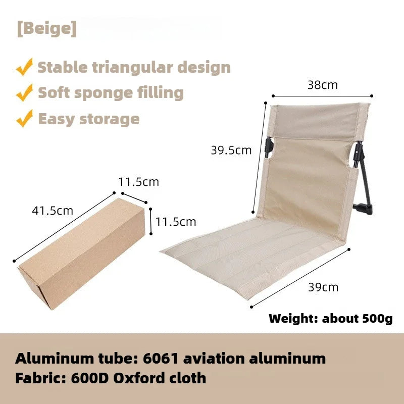 Mivoza Deutschland ultralight camping folding chair with padded seat, portable outdoor outdoor camping chair for outdoor relaxation