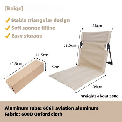 Mivoza Deutschland ultralight camping folding chair with padded seat, portable outdoor outdoor camping chair for outdoor relaxation