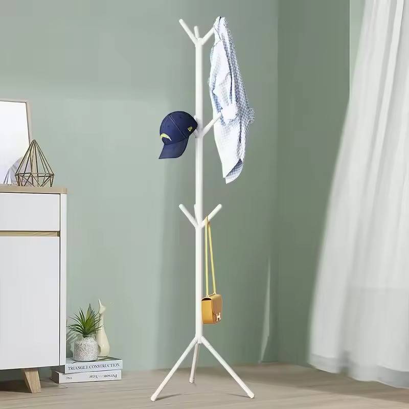 Belro floor standing clothes rack for men, sturdy metal clothing rack with horizontal bars for hanging garments.