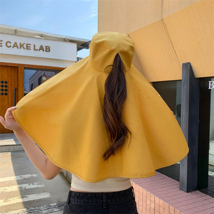 Elegant wide brim sun protection shawl hat for women by Belro, featuring a stylish design and wide brim for outdoor sunshade.
