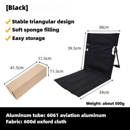 Mivoza Deutschland ultralight camping folding chair with padded seat, portable outdoor camping chair for outdoor adventures