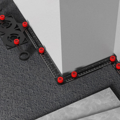 Belro adjustable aluminum alloy tile work folding ruler, versatile measuring tool for precise tile installation and construction projects.