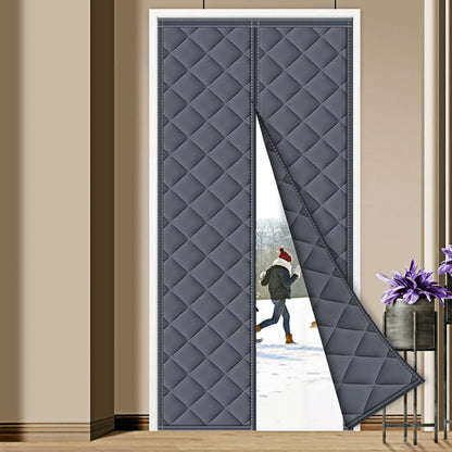 Belro magnetic thermal winter insulation curtain for doors, designed to block drafts and improve home energy efficiency.