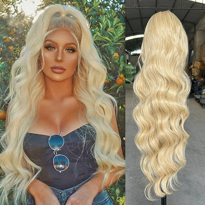 Belro long ponytail clip-on hair clamp extension with sleek design, suitable for adding length and volume to ponytails.