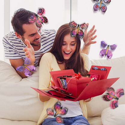 Belro men's DIY Valentine's Day magic butterfly photo surprise gift, featuring colorful butterfly design on clothing item.
