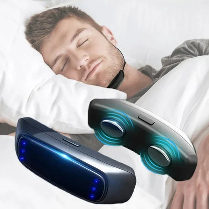 Belro Smart Tens muscle tightening chin strap device for reducing snoring, designed to improve sleep comfort and airway support.